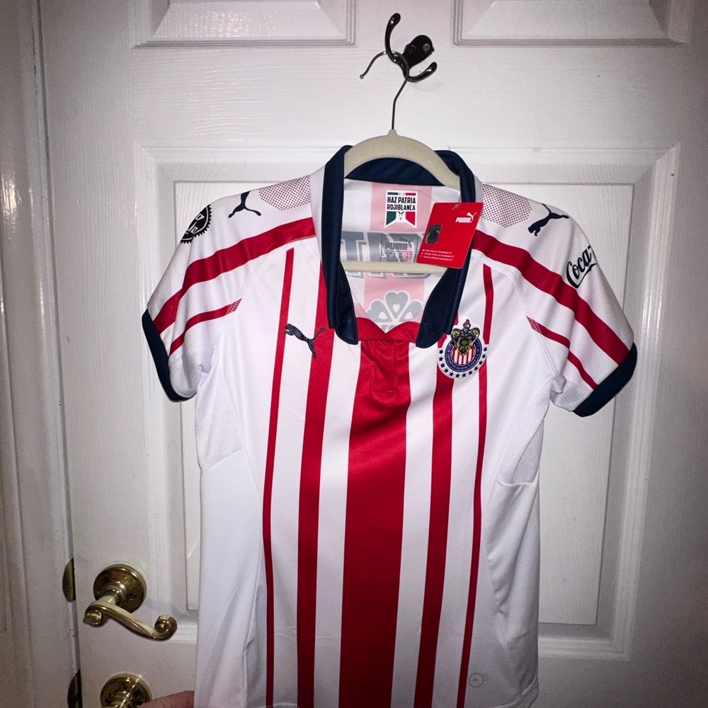 Puma Junior’s Striped Red and White Shirt